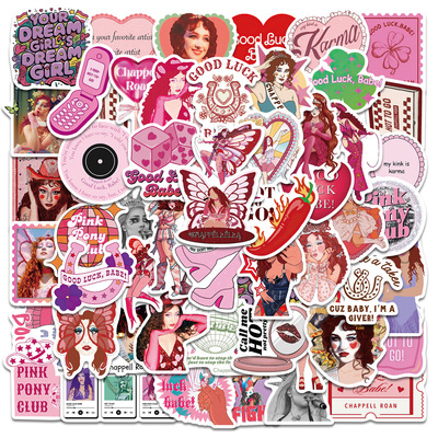 50张美国歌手ChappellRoan贴纸