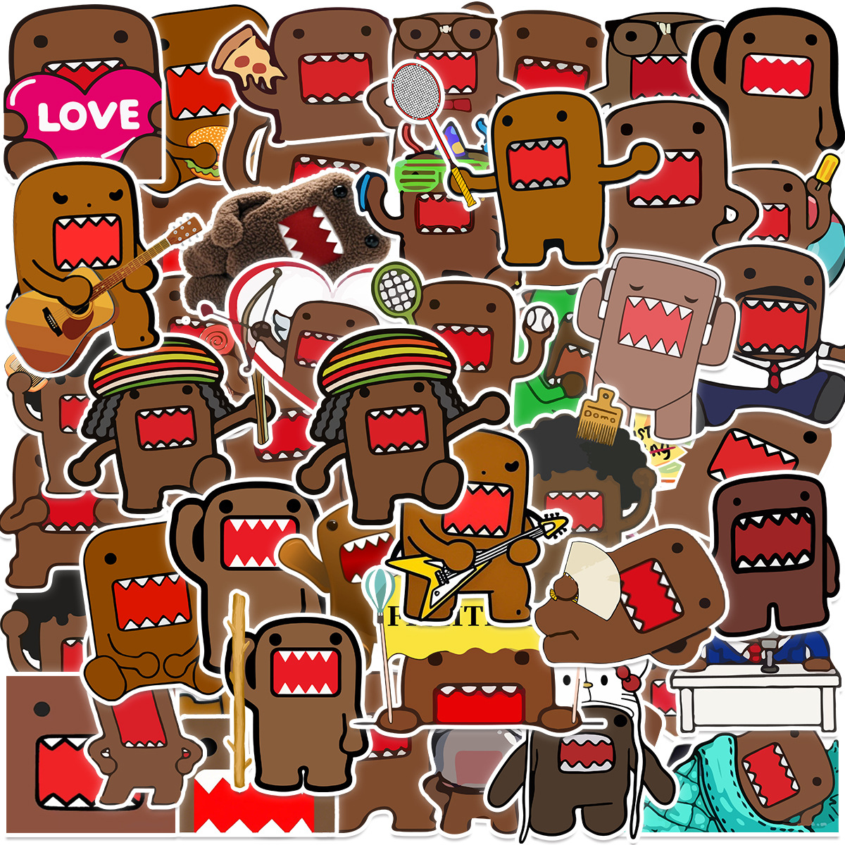 50张多摩君贴纸卡通行李箱电动车