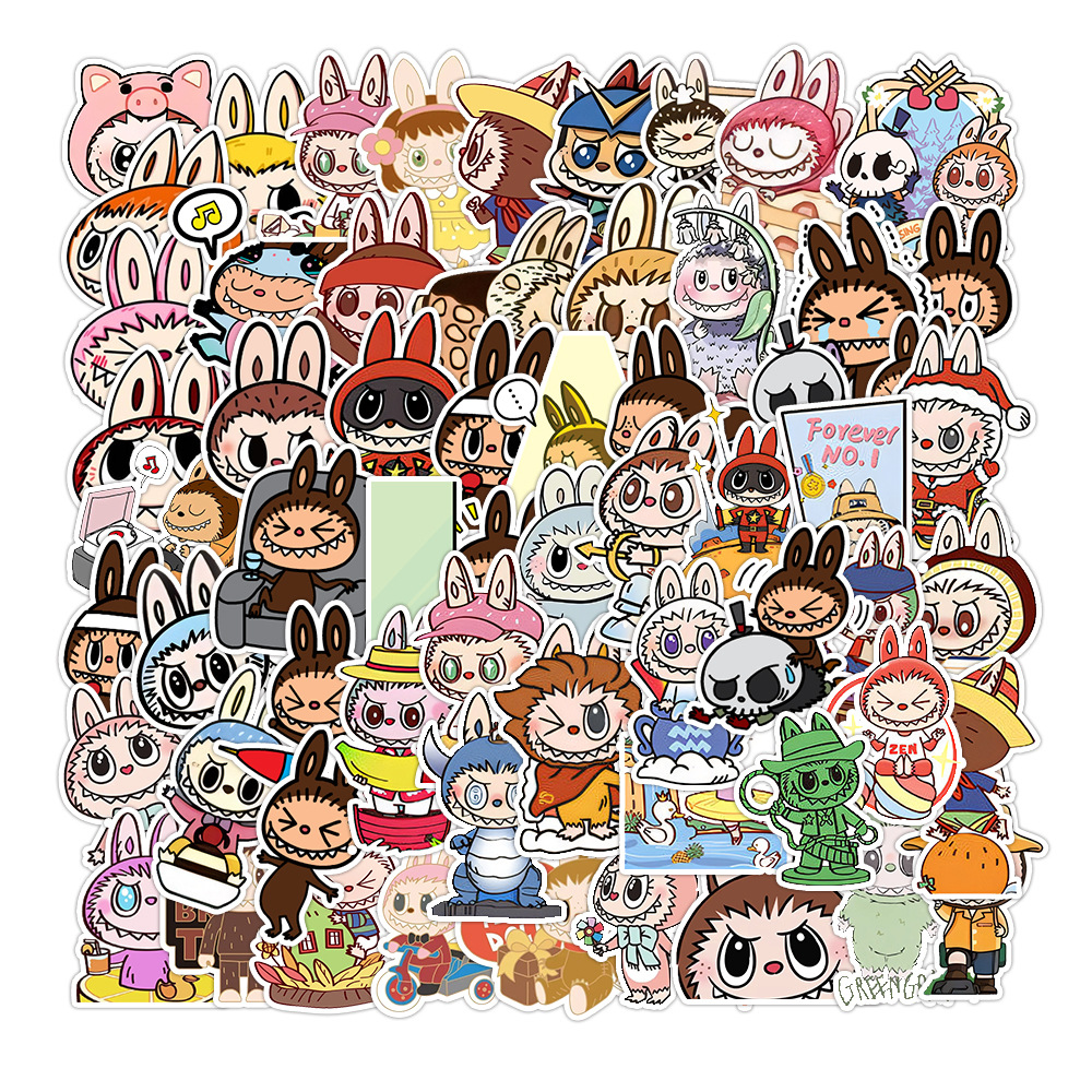 贴画60张卡通拉布布贴纸儿童文具