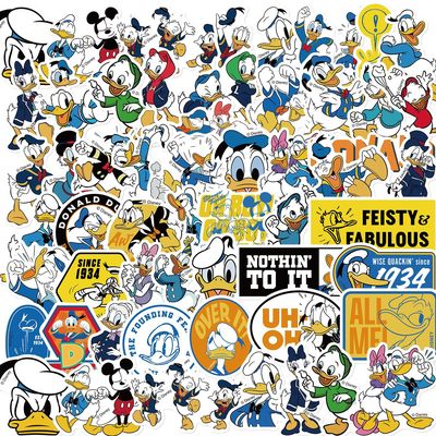 50张正版卡通唐老鸭黛西贴纸儿童