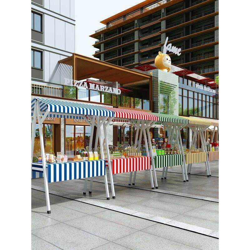 厂家直销网红户外移动可折叠集市夜市展台铁艺花架地摊促销台摊位