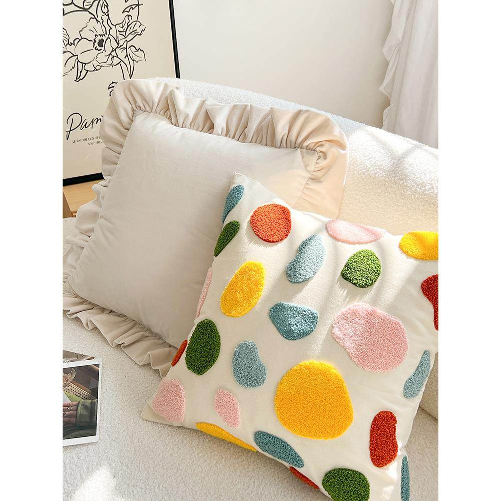 蔓越家 ins网红小花抱枕抱枕套含芯客厅沙发打结靠垫样板间靠枕套,居家布艺,靠垫/抱枕,淘宝优惠券,粉丝福利购,淘宝优惠卷