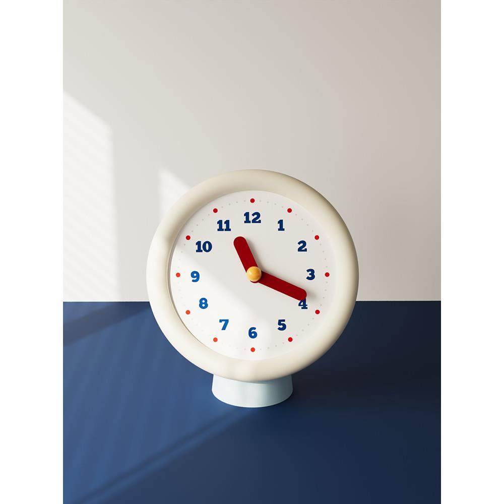 新款轻奢米白钟表时钟多巴胺个性覆古座钟表挂静音家用客厅摆钟,家居饰品,挂钟,淘宝优惠券,粉丝福利购,淘宝优惠卷