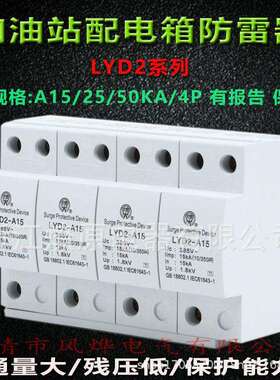 T1一级配电箱柜加油站避防雷浪涌保护器LYD2-A15KA/4P三相10/350