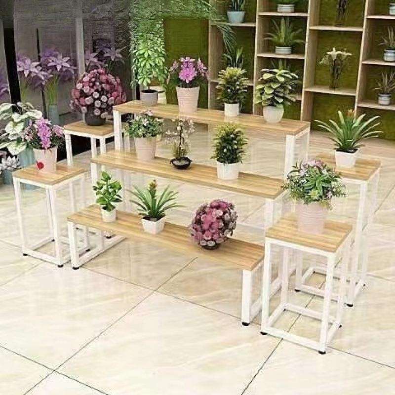 花店花架鲜花铁艺客厅花架子置物架家用简易立式架子加厚收纳落地