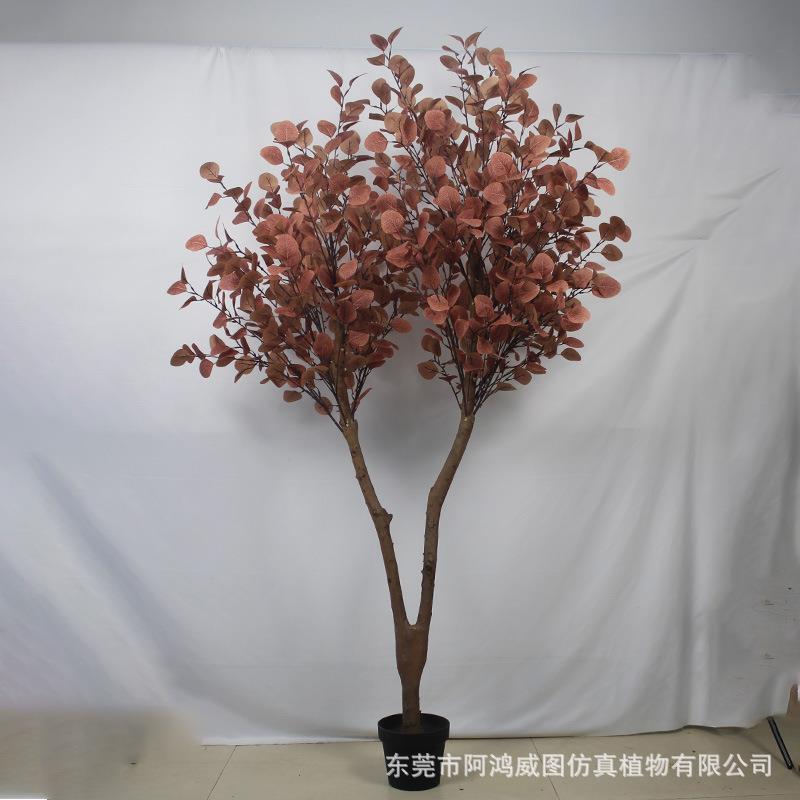 仿真尤加利树假绿植摆件吊钟植物盆栽客厅落地装饰马醉木真