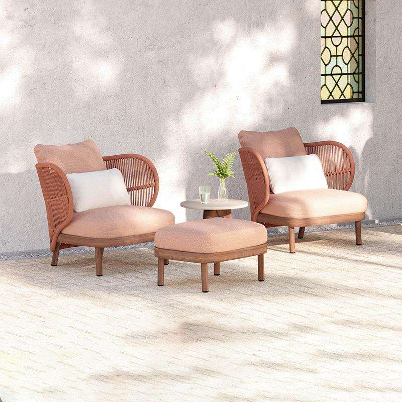 北欧户外休闲藤编沙发组合室外庭院露台阳光房防晒防水藤沙发藤椅