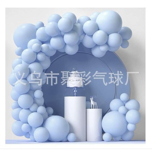 5寸12寸18寸马卡龙纯色乳胶气球 生日派对婚礼背景墙装饰气球花环