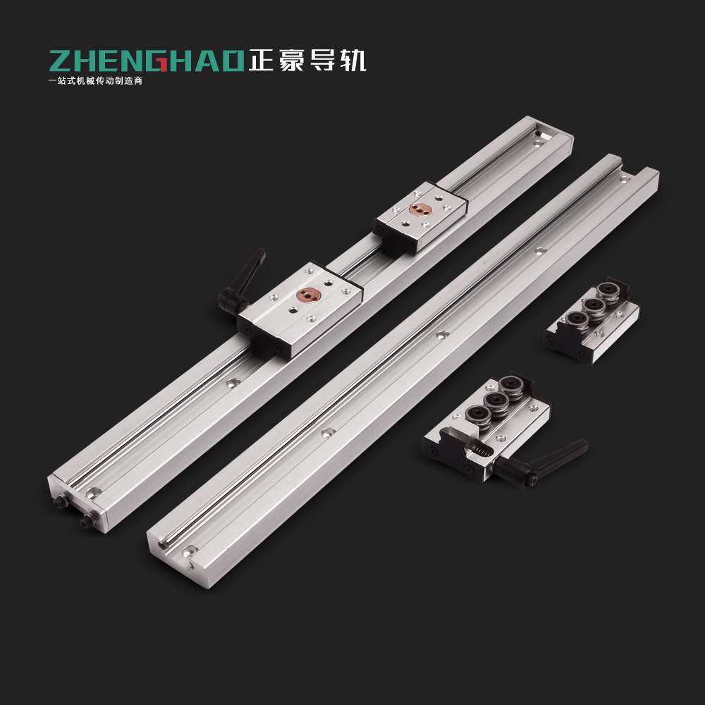 SGR直线导轨可配3轮无/7字型、梅花锁紧手柄滑块滑轮高精度传动