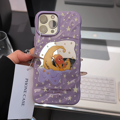 [小红书爆款]补妆镜星星人手机壳