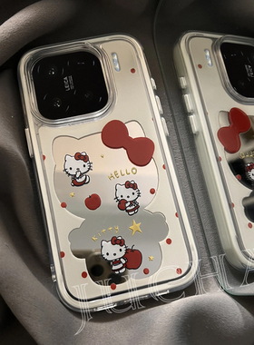 适用小米17promax女新款可爱手机壳小米17pro秋冬15ultra小众高级感15proHelloKitty15镜面14硅胶防摔保护套