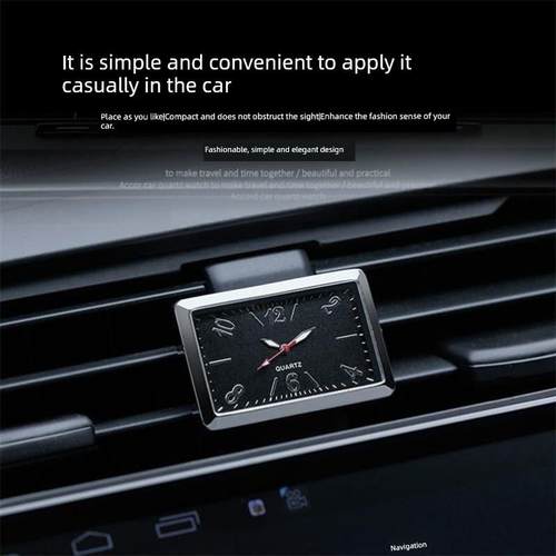 方形汽车表盘石轻汽车高精度数字手表高端汽车夜间闪光时钟双英文