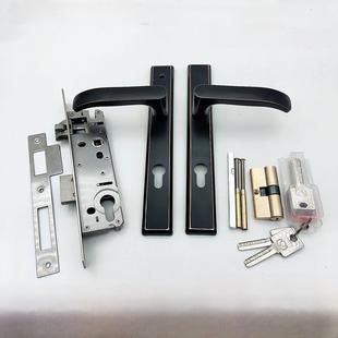 户外庭院门锁铝艺大门锁花园围墙门锁院子管门锁中式黑色铁艺门锁