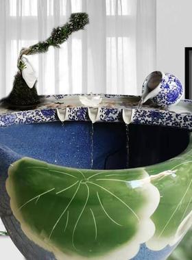 采购产品陶瓷水流装置，大型鱼塘，鱼缸，假山，水景，盆景，流水