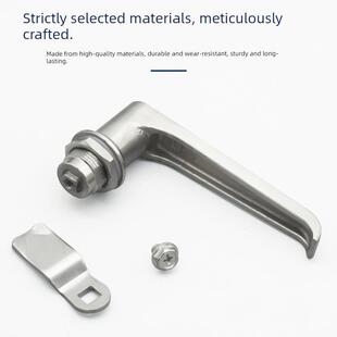 MS324不锈钢L型把手锁工业配电箱控制柜执手锁开关柜门转舌锁五金