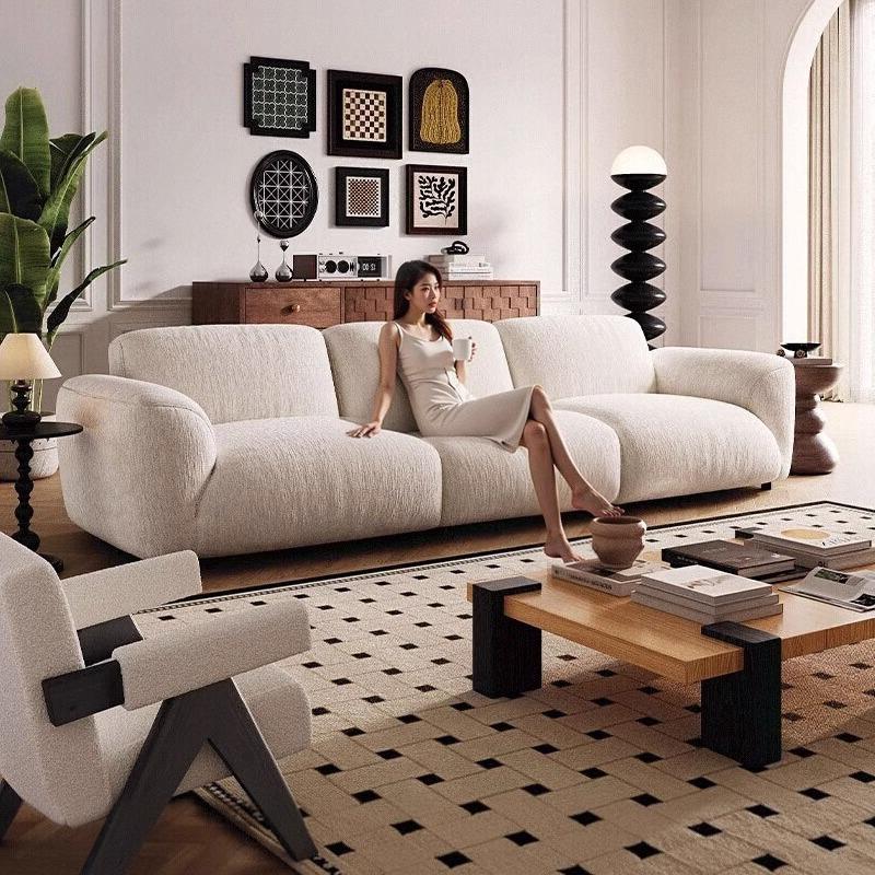 高档可全拆洗格兰德雪尼尔布艺沙发小户型客厅可调节靠背棉麻