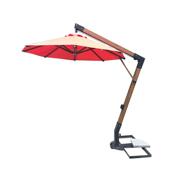 直供厂家罗马伞庭院户外广告太阳遮阳伞2.5米元 仿木纹金属大吊伞