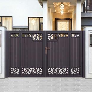 博盾中式铝合金大门铝艺门庭院门别墅门铝门花园双开对开小门