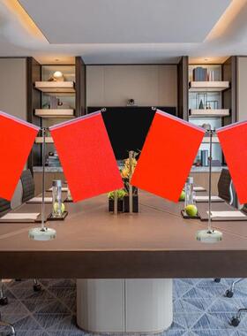 VLEN 办公室桌旗摆件 Y型小红旗 办公桌装饰金属 311409