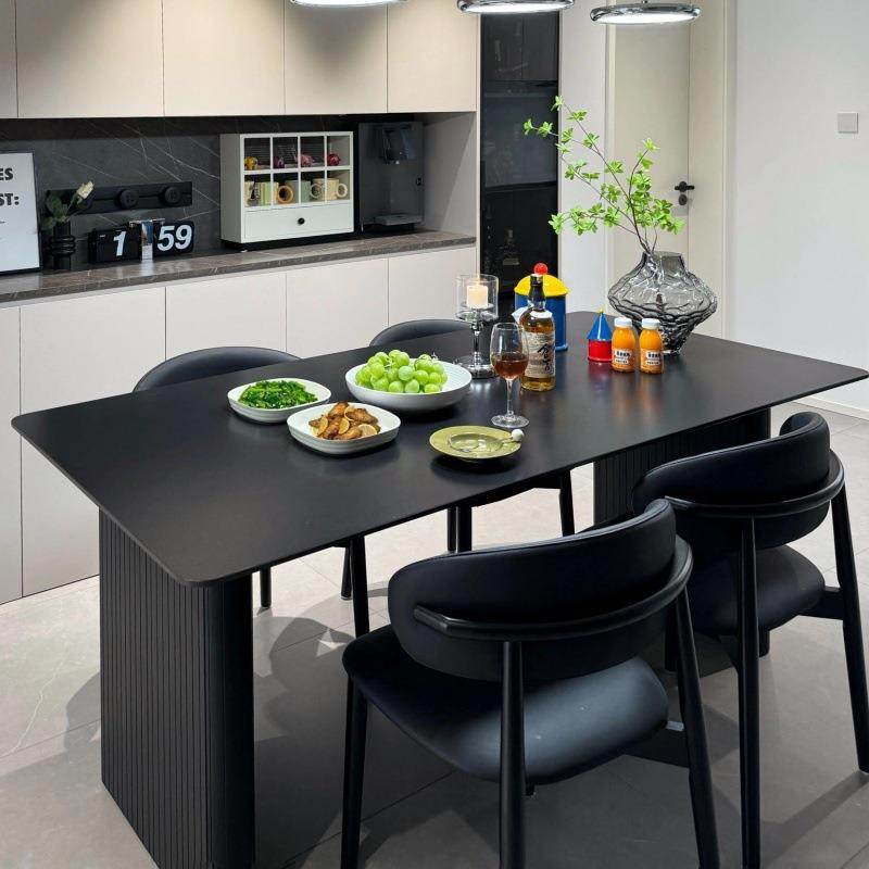 奶油风黑色岩板餐桌椅组合小户型家用极简长方形现代简约轻奢饭桌,鲜花速递/花卉仿真/绿植园艺,割草机/草坪机,淘宝优惠券,粉丝福利购,淘宝优惠卷