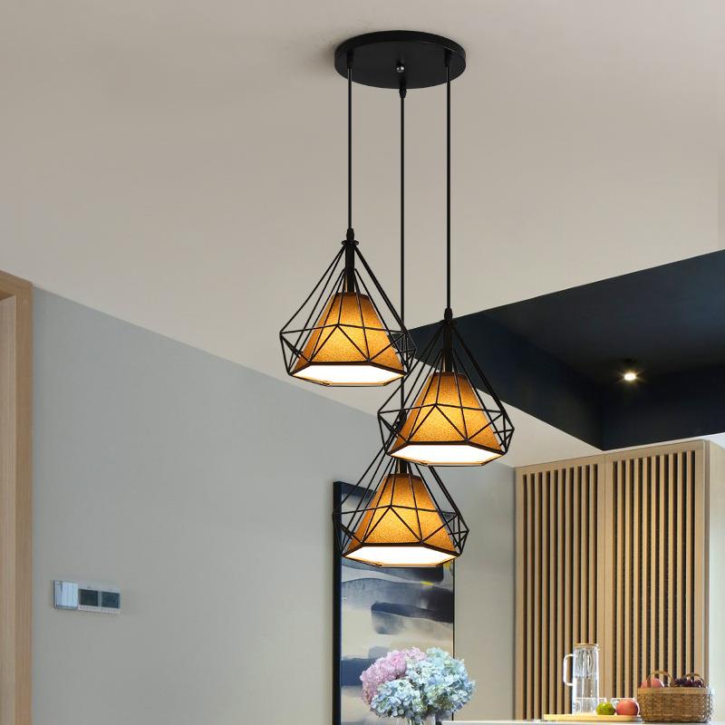 LED餐厅吊灯三头轻具现代简约餐桌吧台长条餐厅灯中山灯具