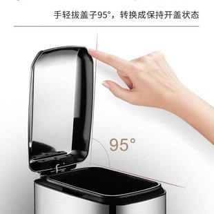 轻奢不锈钢夹缝垃圾桶家用带盖厨房厕所卫生间客厅大容量脚踩踏式