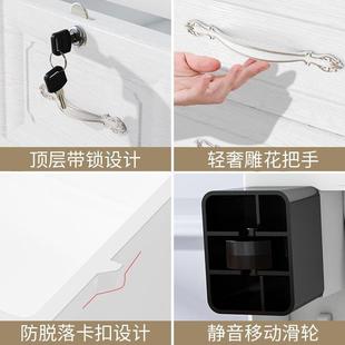 收纳柜欧美风客厅塑料储物柜宝宝衣柜 特大号卧室家用收纳柜抽屉式