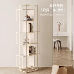 书架置VXS物架 地家用客厅奶油风落展示架现代简书约铁艺收纳柜架立式