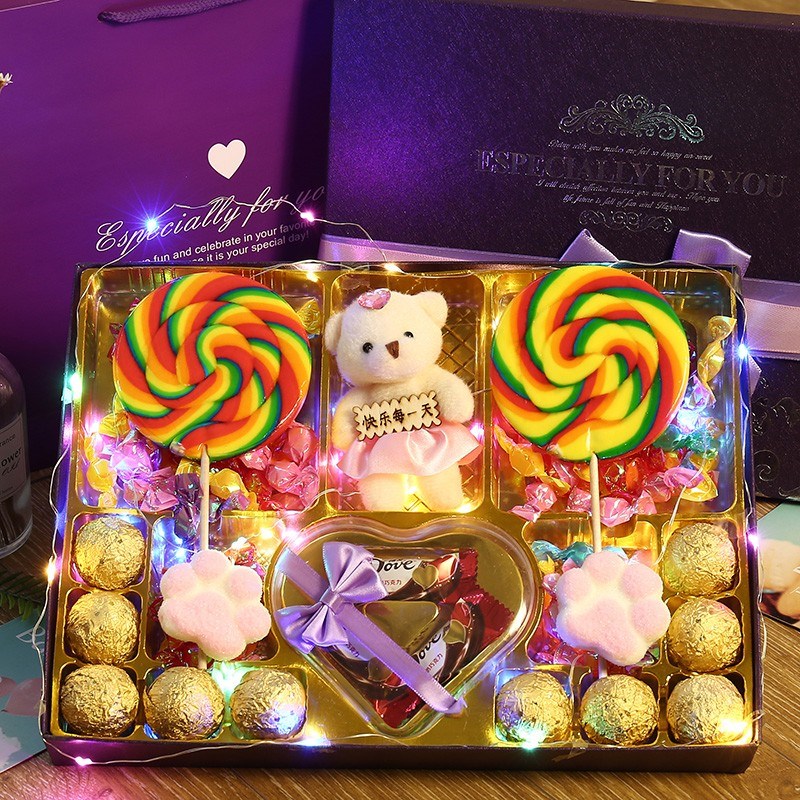 七夕情人节礼物送女友闺蜜女朋友妈妈老婆生日可爱实用花束礼盒