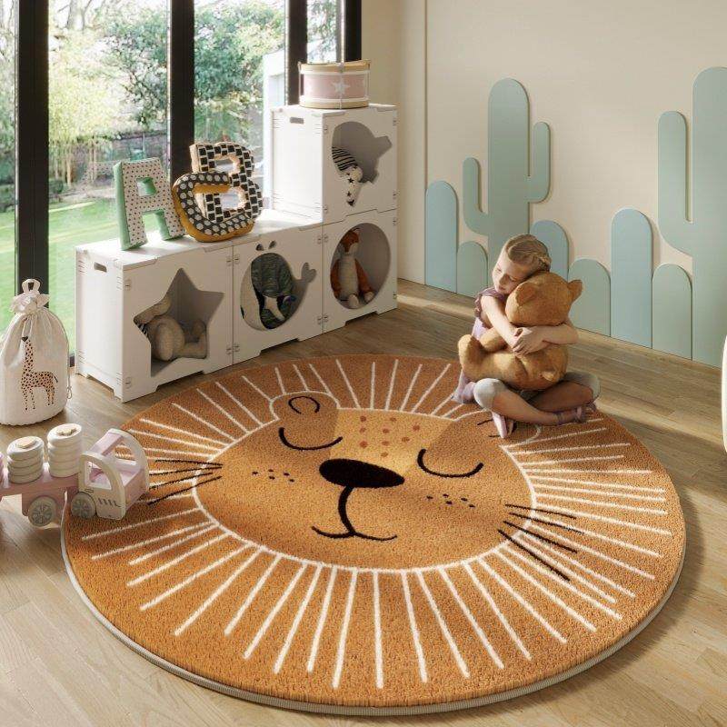 圆形地毯可爱卡通卧室沙发茶几毯儿童房加厚防水免洗可擦床边地垫,居家布艺,地毯,淘宝优惠券,粉丝福利购,淘宝优惠卷