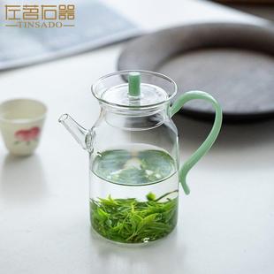 耐热玻璃茶壶仿宋泡绿茶专用小玻璃壶冲泡壶女士家用花草茶具套装