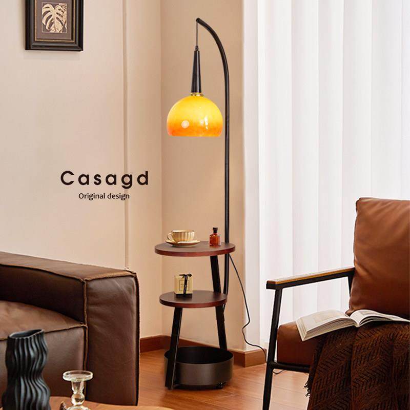 中古风柚子钓鱼落地灯客厅沙发带茶几一体置物复古卧室气氛灯casa,家装灯饰光源,装饰落地灯,淘宝优惠券,粉丝福利购,淘宝优惠卷