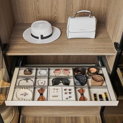 衣柜首饰盒抽屉式多功能收纳拉篮衣帽间抽拉多宝阁格子抽内衣抽