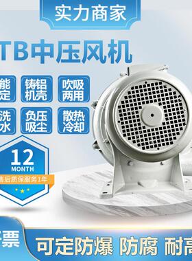 HTB 透浦式鼓风机气模充气中压风机锅炉送风耐高温中压鼓风机
