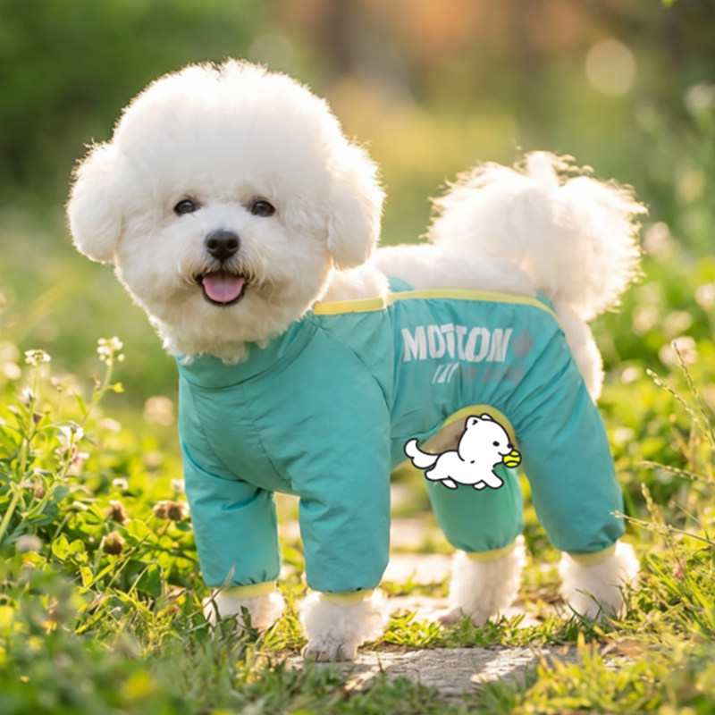 外出狗狗防尘裤宠物衣服比熊泰迪防脏脚套薄款四脚衣小狗遛狗神器