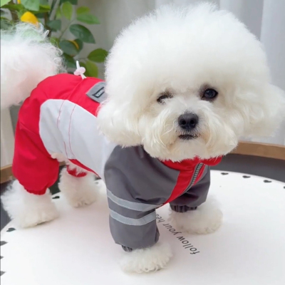 2025新款狗狗衣服秋冬季四脚棉衣小型犬比熊雪纳瑞泰迪保暖冲锋衣