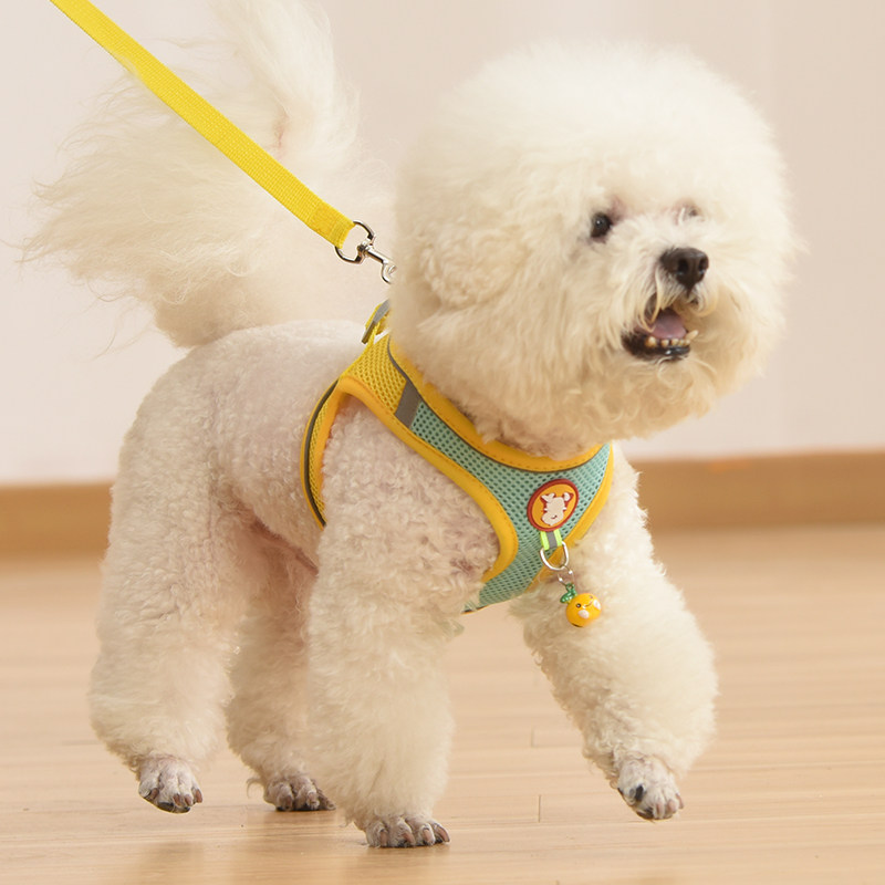 背心式狗牵引绳小型犬比熊胸背带