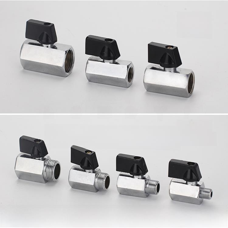 1分2分3分4分双内丝小球阀1/4DN8迷你球阀开关内外牙双外丝铜阀门