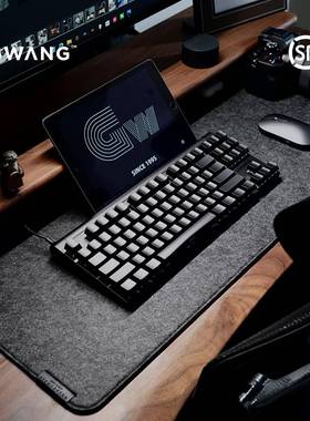 GWANG超大号毛毡软木黑灰鼠标垫键盘垫办公学习电脑桌垫加大加厚