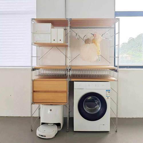 洗衣机置物架收纳柜阳台滚筒波轮储物柜猫砂盆置物架浴室收纳架