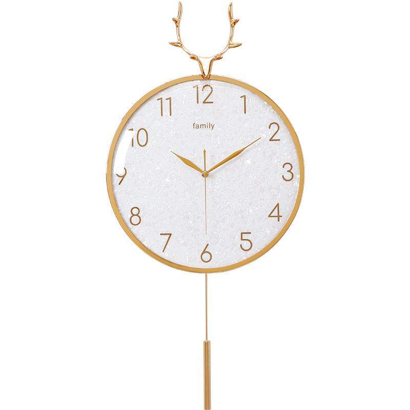 现代简约挂钟家用客厅装饰表挂墙壁钟北欧创意静音挂表个性石英钟