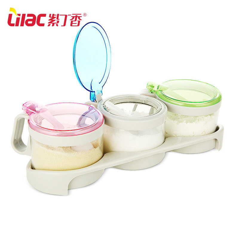 紫丁香新款调料盒玻璃套装厨房用品调味罐创意盐罐味精糖鸡精罐,厨房/烹饪用具,调味瓶罐/调料研磨器,淘宝优惠券,粉丝福利购,淘宝优惠卷