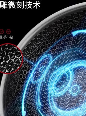 欧美达316不锈钢平底锅不粘层炒菜煎锅物理不粘煎鸡蛋牛排烙饼锅