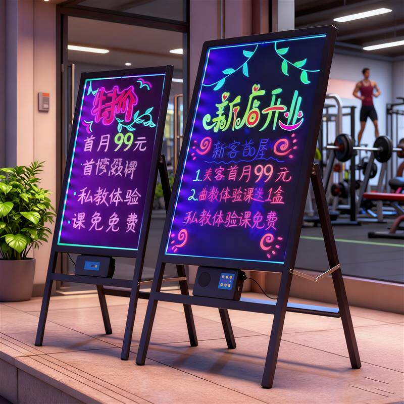 荧光板广告板发光价格展示牌手写板夜光广告牌黑板夜市摆摊广告牌