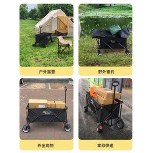 拉车小拖车户外露k营车折叠超大车带桌板车沙滩便携车轻便野炊车
