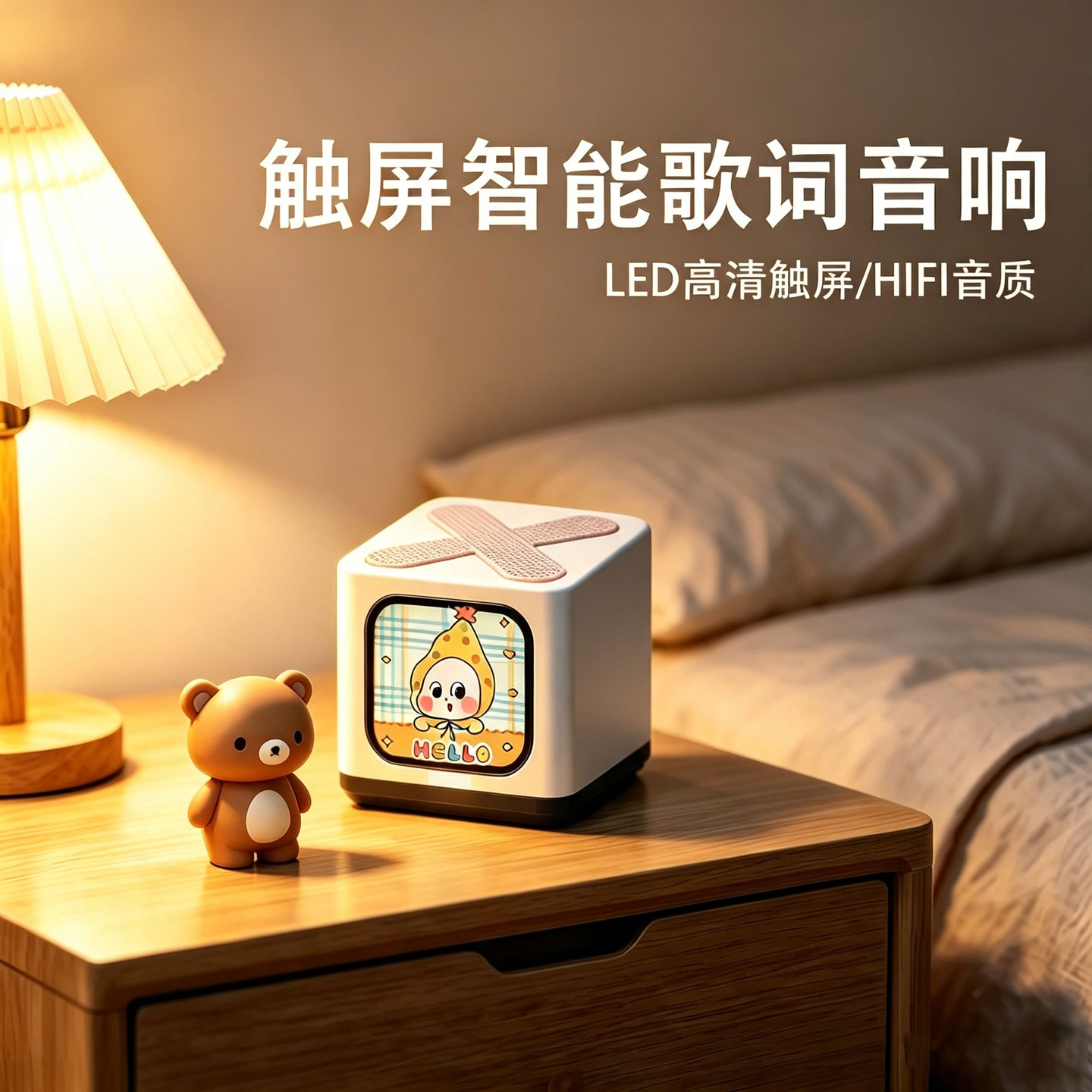 蓝牙音响智能多功能便携小音箱触屏迷你桌面无线小音响七夕节礼物