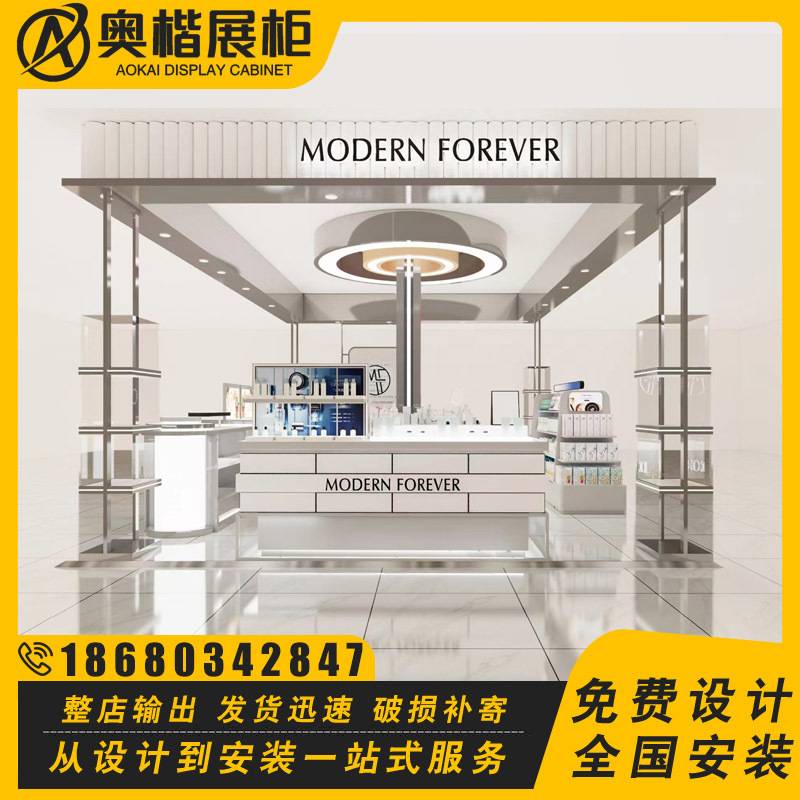 美甲展示柜穿戴甲展柜饰品中岛陈列柜眼镜柜台商场多经点位中岛柜