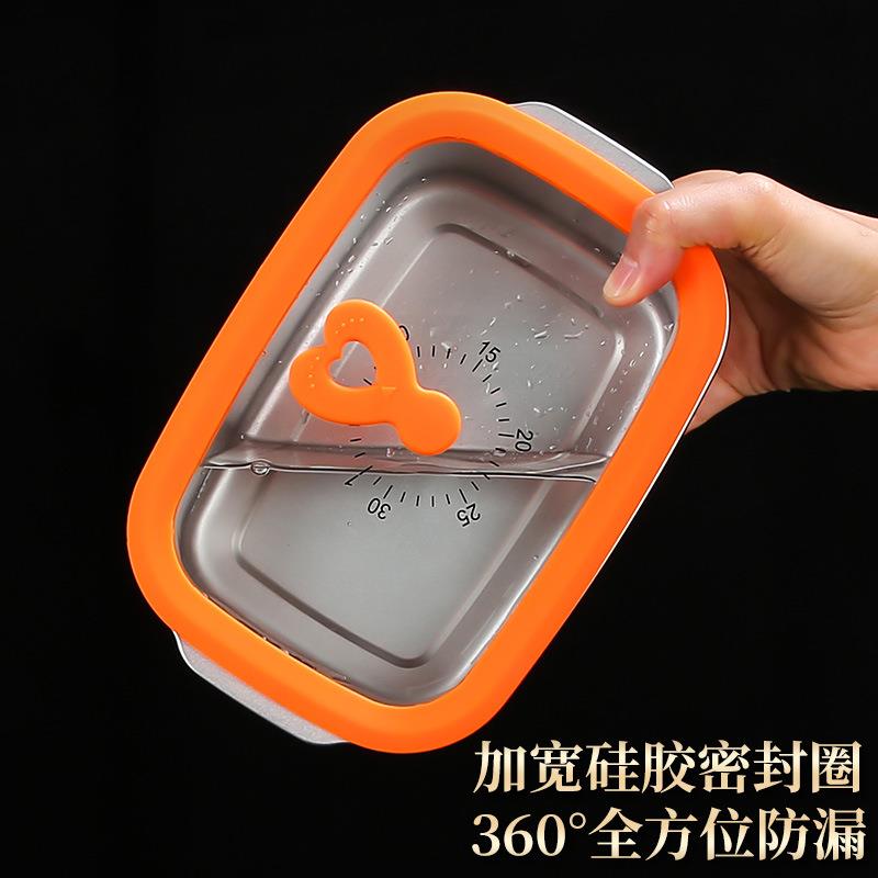 316L不锈钢保鲜盒冰箱冷冻专用玻璃盖蔬菜肉类密封盒收纳饭盒