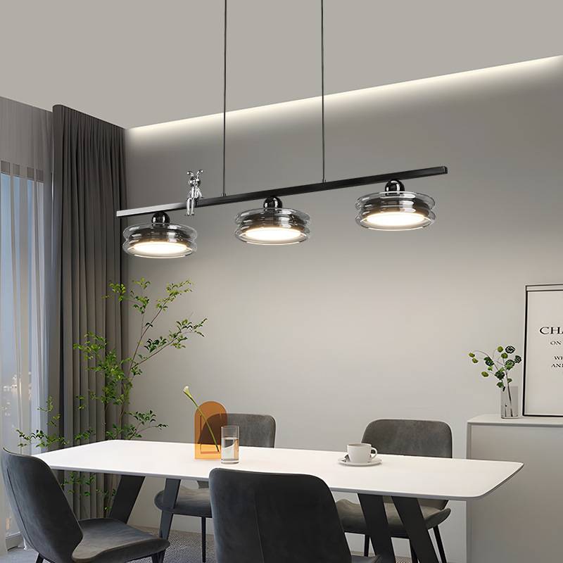 餐厅吊灯简约现代2025新款饭厅餐桌灯创意设计长条岛台网红吧台灯