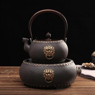3茶壶铸壶套装 家用电陶炉茶器铁烧水10.12 铸铁泡茶煮烧水壶煮煮